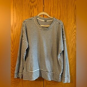 Aerie Navy and White Striped Sweater